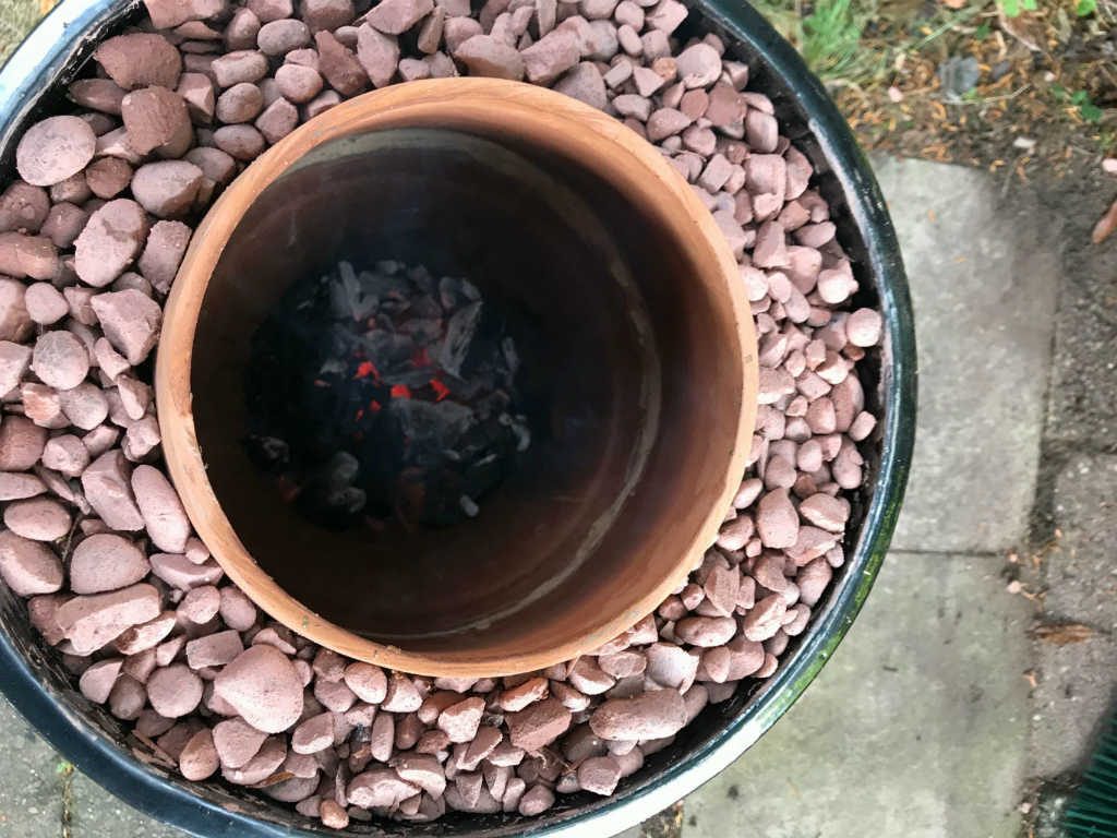 hot coals in a tandoor
