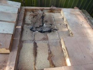 burnt pizza oven base