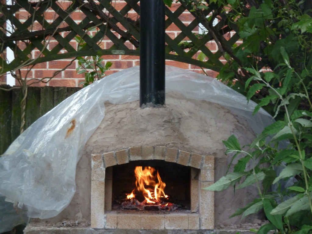 rendered pizza oven