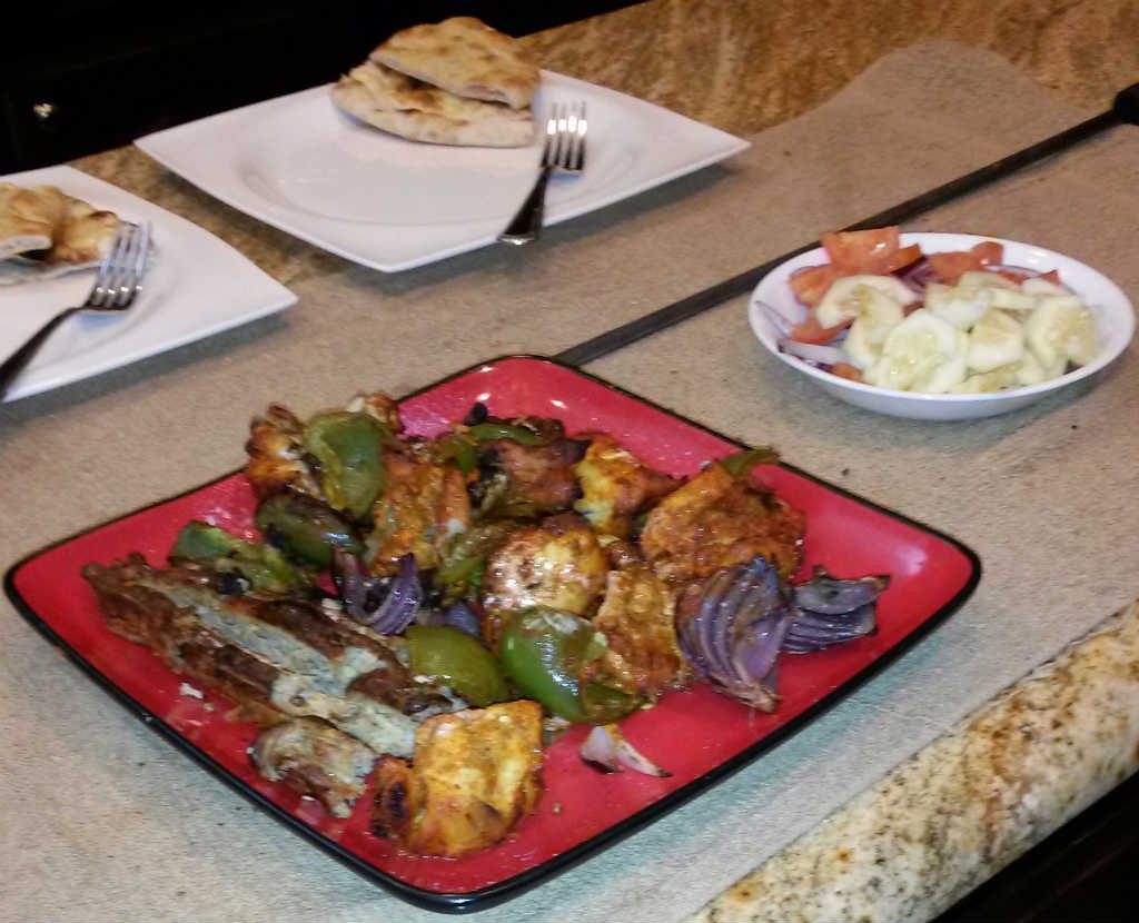 plated kebabs
