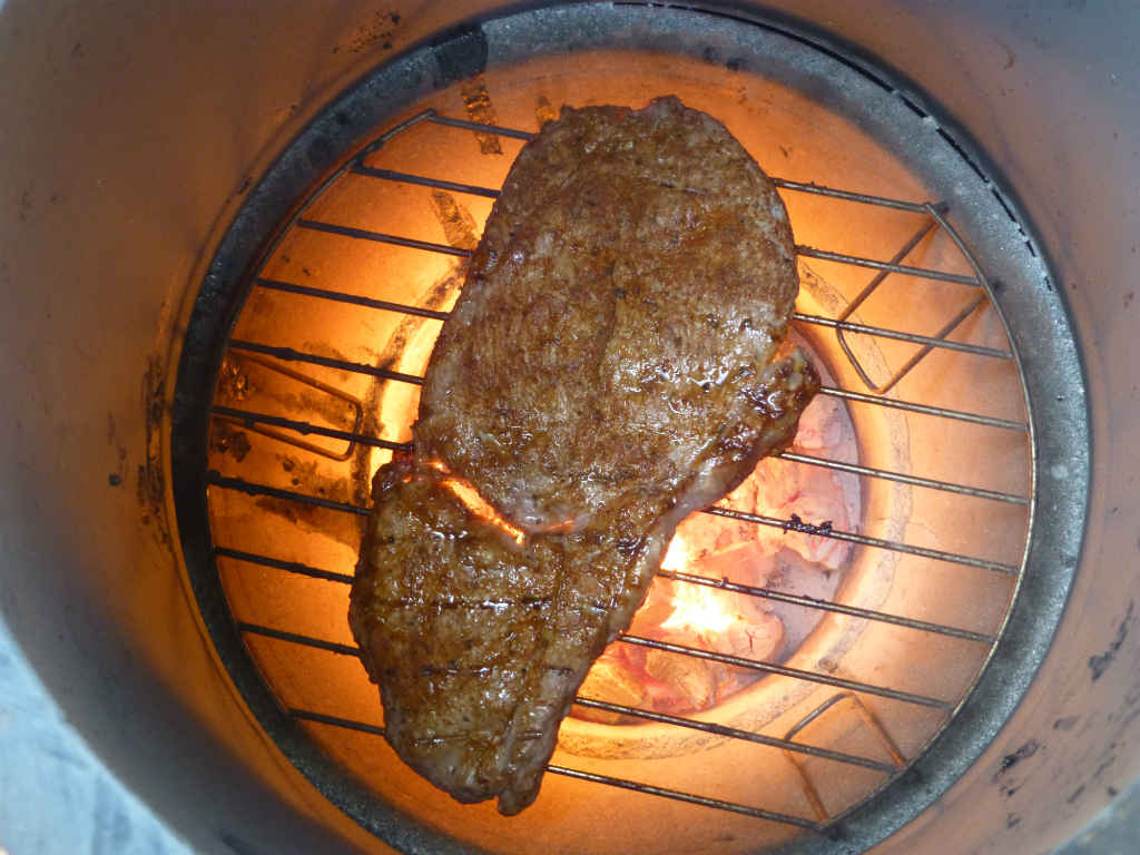 Sirloin Steak with Paprika Chips cooked in the Tandoori simplenick