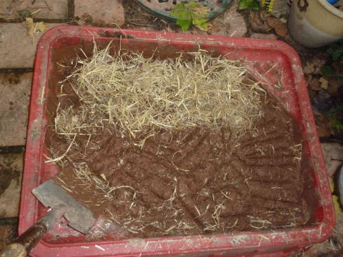 straw and clay insulation mix
