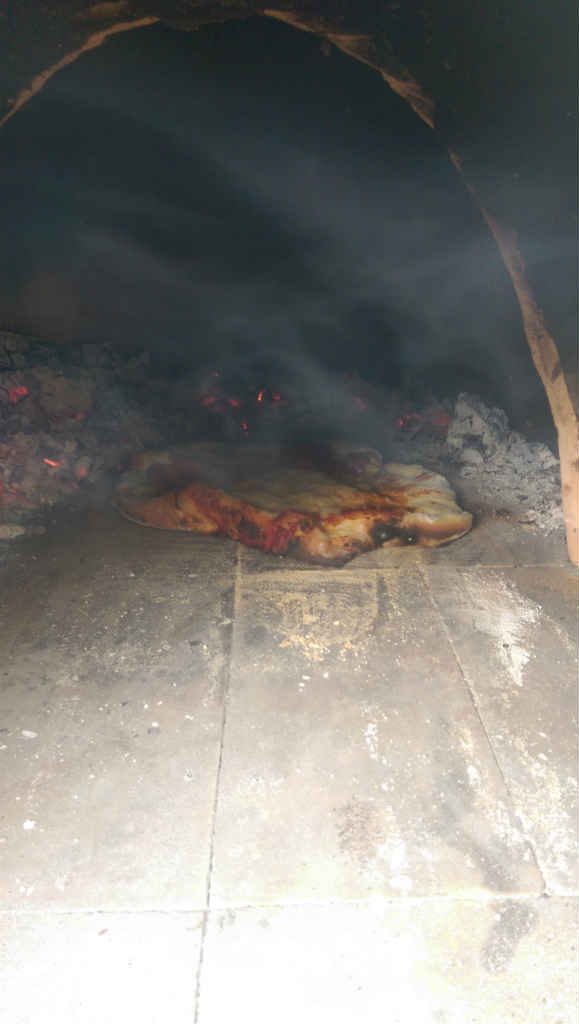 heating up pizza oven 3