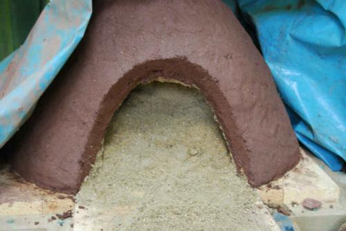 removing sand from clay dome