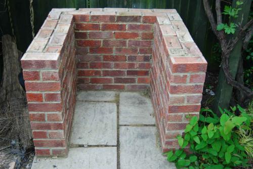 The brickwork now complete