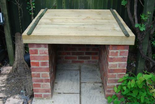 Completed pizza oven base